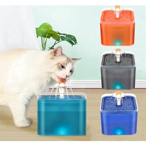 Pet Automatic Drinking Fountains Cats Florets Drinking Bowls Dogs Dreamy Candy-Colored Drinking Fountains