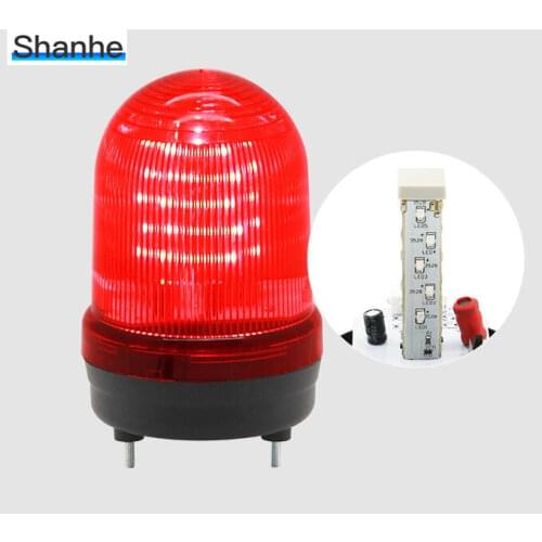 Car LED Rotating Flashing Red Green Amber Blue Beacon Flexible Warning Light LED 12V/24v 100-220VAC For Tractor Truck SUV Boat