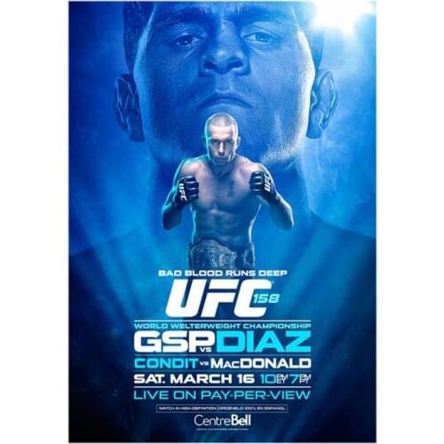 More Style Nate Diaz Conor McGregor vs Cowboy Cerrone Art Print Silk Poster Home Wall Decor 24x36inch