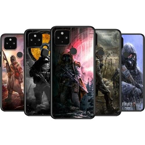 Stalker Clear Sky Soft TPU Silicone Black Cover For Google Pixel 5 4A 5G 4 XL Phone Case