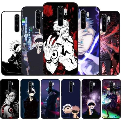 Jujutsu kaisen comic horror anime Black Phone Case For Mi10 Mi9T MiA2 MiA3 Mi11 Pro Lite Ultra Redmi Note 6 7 8 8T 9 9S 9ProMax