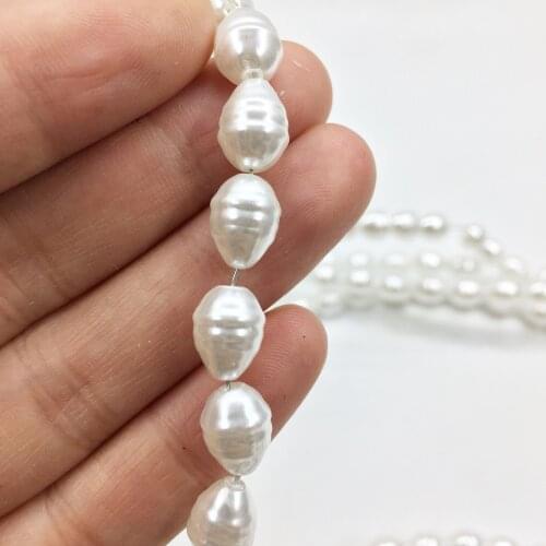 Eruifa 10pcs 10*8mm Popular High Quality Irregularity Plastic Pearl Beads Charms Pendant Jewelry DIY Earring Necklace