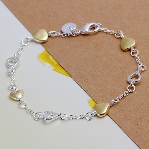 H205 free shipping bracelet, free shipping fashion jewelry Heart Bracelet /ayyajqfa avmajmta silver color