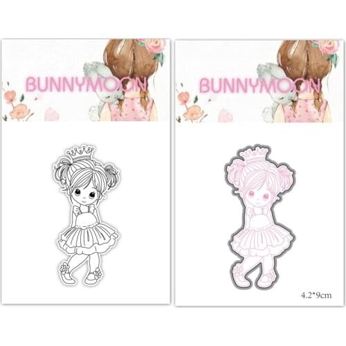CH New Arrival 2021 little girl Metal Cutting Dies and stamps DIY Scrapbooking Card Stencil Paper Craft Handmade Card
