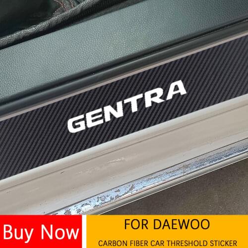 FOR Daewoo Rezzo nubira nexia kalos gentra TICO lanos Carbon Fiber Car Door Threshold Pedal Scuff Plate Stickers Car Accessories