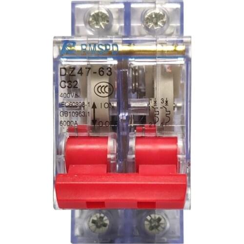 1PCS DZ47 Transparent Small Circuit Breaker Protector 1p/2p/3p/4p Transparent Air Switch 3P63A Transparent Circuit Breaker