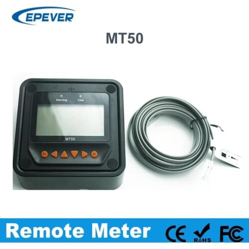 EPever MT50 MPPT Solar Controller Remote Meter Solar Charge MPPT Real-Time Dispaly Epsolar Regulator For Tracer AN BN
