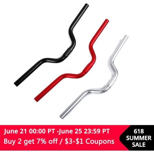 Mountain Bike Handlebar Aluminum Alloy riser MTB Handlebar Racing Road Bar Long 52cm Bicycle Handlebar Bike Parts Free Shipping
