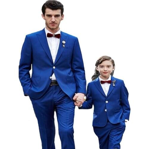 Blue Mans Suits For Wedding Groom Tuxedos Groomsman Suits Dinner Suits Prom Dress Groom Wear Peaky Binders 2Piece(Jacket+Pants)