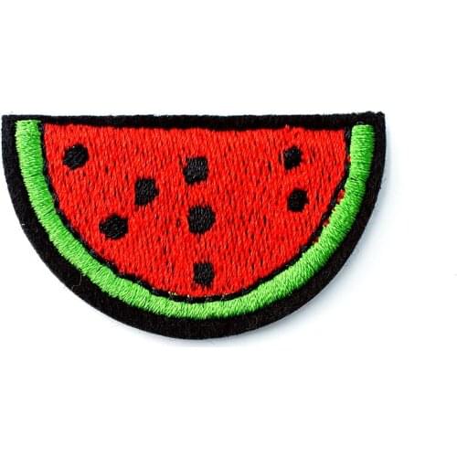 Watermelon 3.8x6.5cm Cloth Badge Patches Clothing Cartoon Patch Fabric Sewing Embroidered Applique Jacket Jeans Clothing Badges