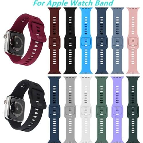 Slim Strap For Apple Watch Band 38mm 42mm 40mm 44mm correa Smart watch Thin Silicone Bracelet iwatch serie 6 SE 5 4 3 Accessorie
