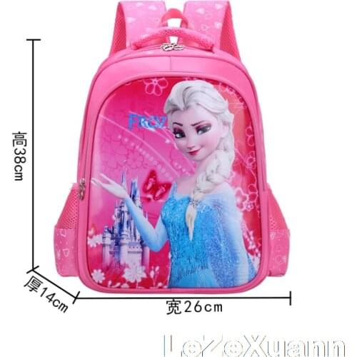 Disney Frozen Cartoon Comfortable Breathable Childrens School Bag Early Education Backpack Cute Aisha Student Book Storage Bag