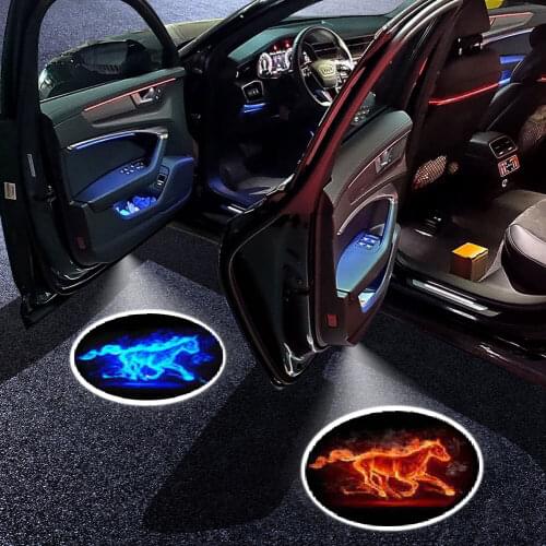 2pcs Universal LED Car Door Welcome light Wireless Projector lamp Shadow light Car Atmosphere Decorative Lights Car Accessories