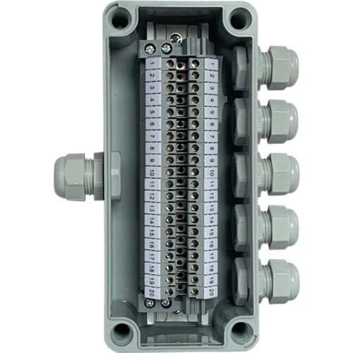 IP65 Waterproof Cable Junction Box 80*130*70mm one in three out Din Rail Terminal Blocks set