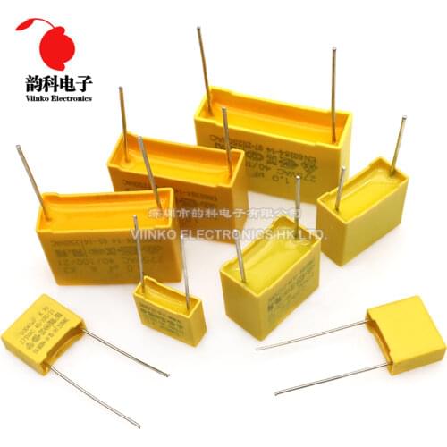10pcs 275VAC X2 Safety capacitor 275V 10mm 15mm 22.5mm 27.5mm 0.022UF 0.047UF 0.1UF 0.22UF 0.47UF 0.68UF 1UF Polypropylene film