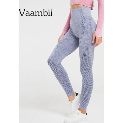 Yoga Pants Gym Clothing Womens Sports Leggings Women Booty Tights Sport Woman Sportswear Spandex Exercise Purple Vital Seamless