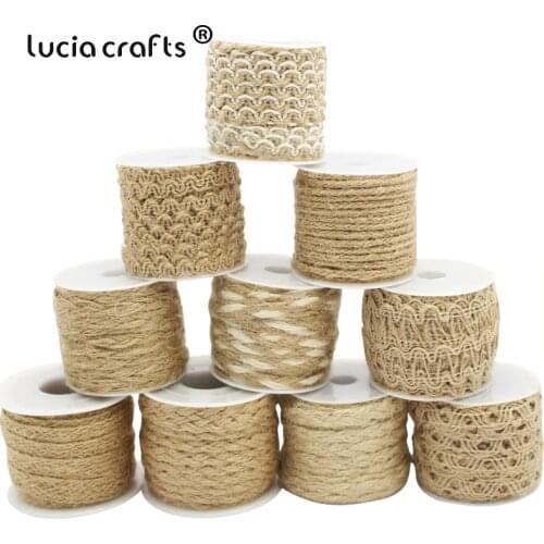 1Roll(1-5m) Natural Hemp Rope Burlap Hessian Jute Twine Ribbons Cord DIY Gift Wrapping String Thread Wedding Accessories V0805