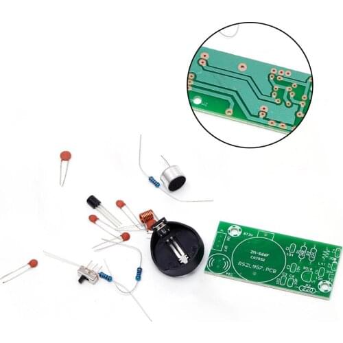 1 PC Simple FM Wireless Microphone Parts Electronic Training DIY Kit New