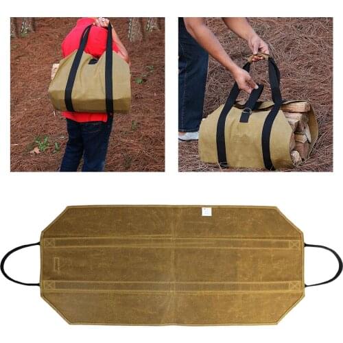 1pc Waterproof Log Carrier Bag Portable Firewood Holder Tote Bag Best Gifts