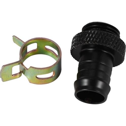 2Pcs Barb Fitting Computer Water Cooling Radiator Copper Heatsinks Cooler Clamp For 3/8 Inch Id Tubing G1/4 Chromed Del