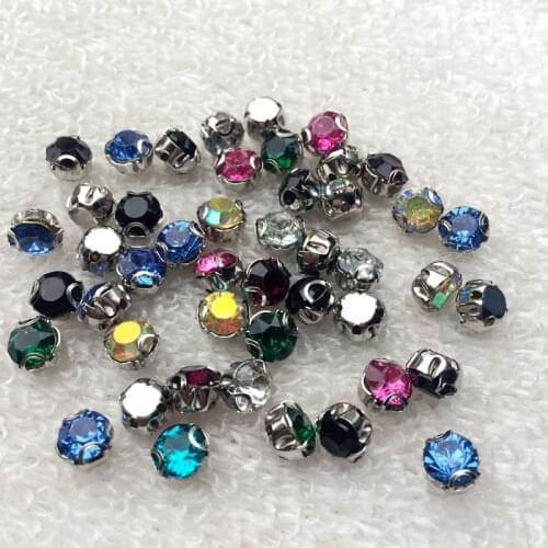 400PCS crafts 6mm Anti scratch claw rhinestone Sew-on Rhinestones for Garment accessory B85*4