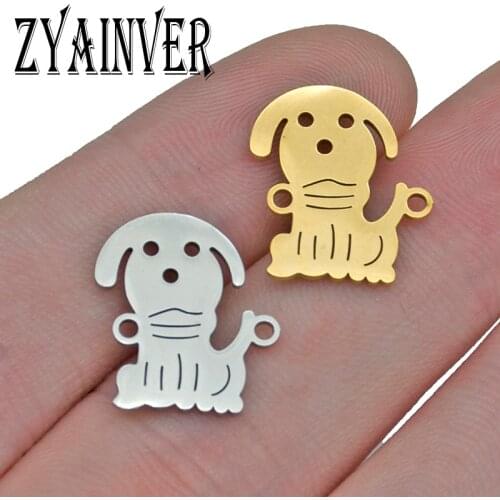 5pcs/lot Stainless Steel Animal Pet Puppy Dog 5Paw DIY Charms Connector Jewelry Making Necklace Bracelet Wholesale Findings Gift