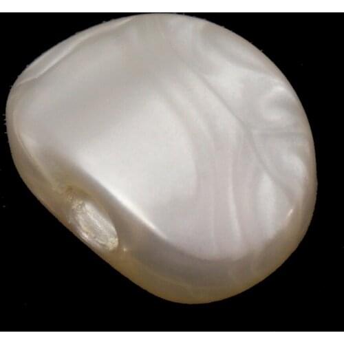 6pcs Acoustic Guitar Tuning Pegs Knobs Caps Plastic Musical Instrument Parts (White)