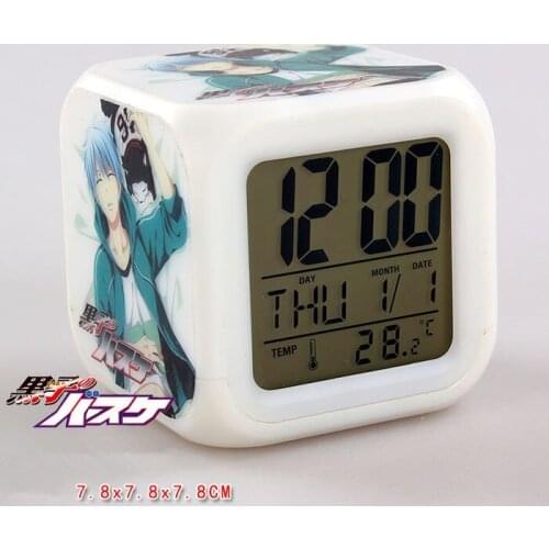 Anime Kuroko No Basuke Kuroko Tetsuya 7 Color Change Glowing Digital Alarm Clock 126647