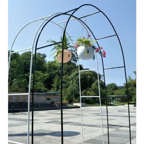 Wrought iron flower arches, European moon flower stand, vine frame,flower stand, grape rack, loofah, rose, rose, cucumber rack