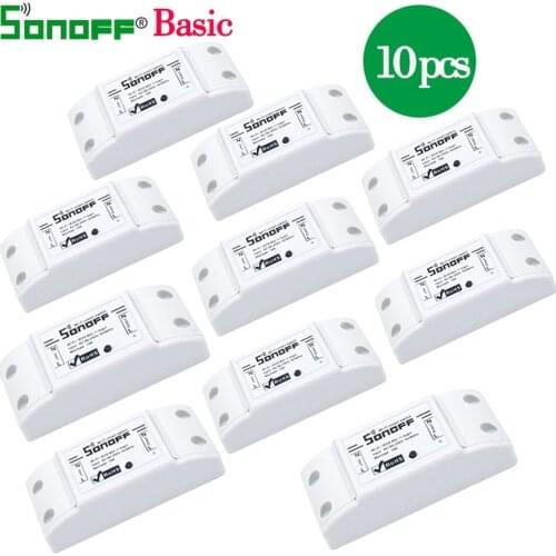 3-10 pcs SONOFF Basic Wireless Wifi Switch Remote Control Automation Module DIY Timer Universal Smart Home 10A 220V