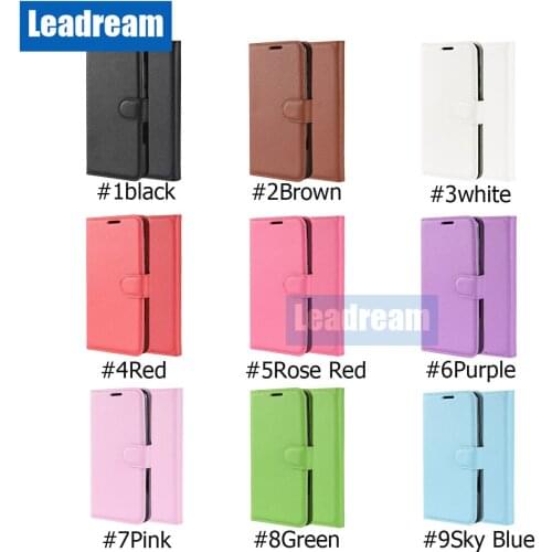 100PCS PU Litch Leather Wallet Case Cover with Card Slot Flip Cover Shell for Samsung A80 A90 A70 A60 A50 A40 A30 A20E A10