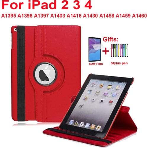Case For iPad 2 3 4 Cover Auto Sleep Cover for Apple ipad 2 3 4 Release 360 Degree Rotating Case Model A1458 1459 A1460 A1430