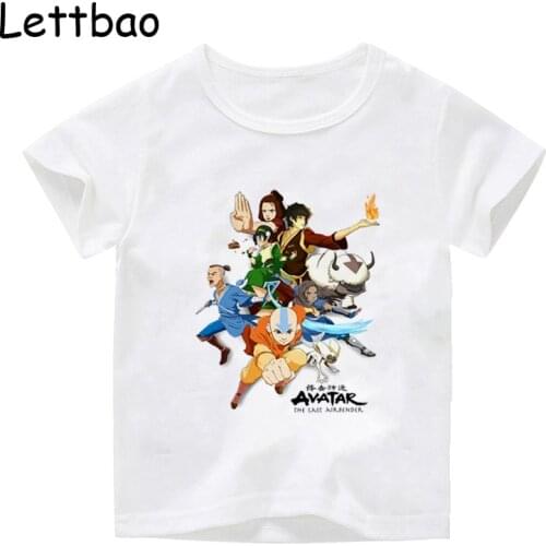 Avatar The Last Airbender Childrens Anime Cartoon T-Shirts Unisex Print Funny Harajuku T Shirt Loose Casual Hip Hop Streetwear