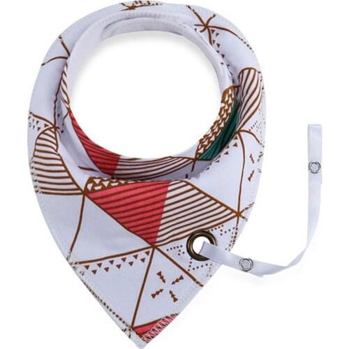 Baby Bib Scarf Waterproof Feeding Supplies with Pacifier Rope Infant Lunch Bib for Toddlers