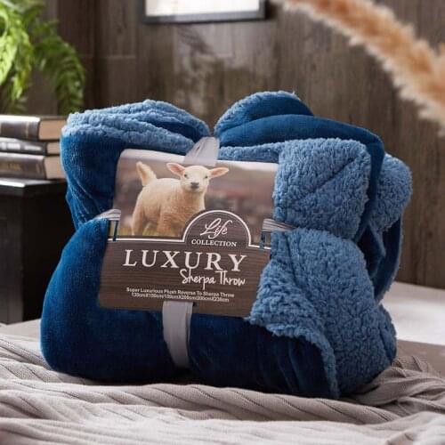 Double Thickening Lamb Cashmere Blanket Sofa Winter Super Warm Cozy Throw Blankets for Office Siesta Air-Condition Bedspread
