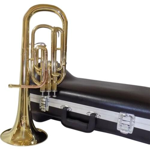 Eb Key Alto horn 3 pistons with Case and mouthpiece Lacquer Finishes Yellow brass Body Musical Instruments