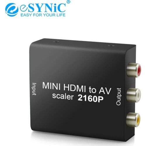 ESYNiC 4Kx2K 2160p HDMI-compatible Converter HDMI-compatible Digital Video Audio Signal To AV(CVBS) & L/R Stereo Support NTSC