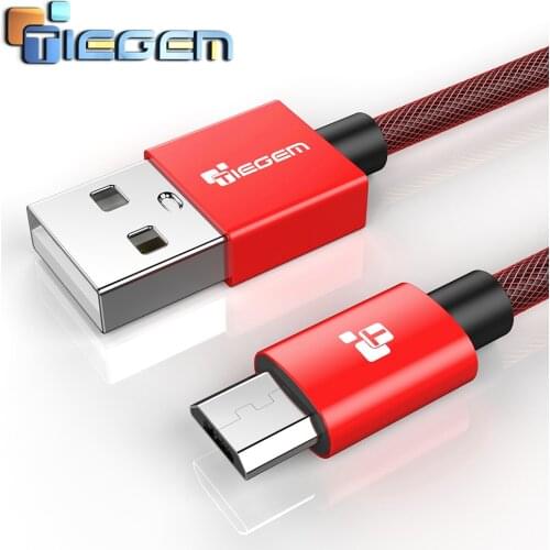 Micro usb cable, Tiegem Nylon Braided Fast Charge USB Data Cable For samsung xiaomi 1m 2m 3m Android charger cables