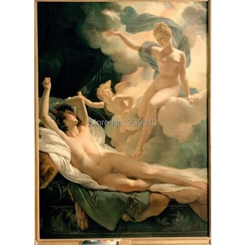 Classical nude art oil painting canvas prints unframed angle loving oil painting printed on canvas wall decortion picture