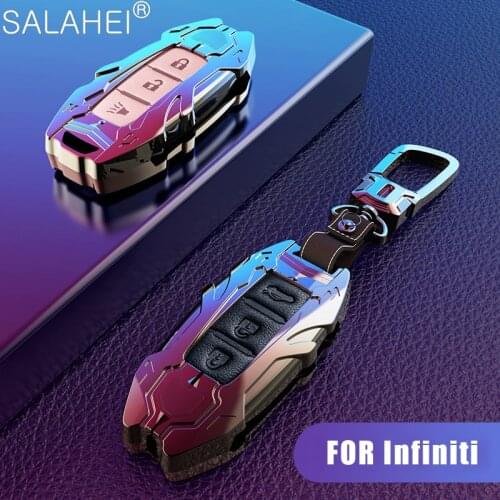 Zinc alloy Leather Car Key Case Cover For Infiniti Nissan Qashqai Pathfinder Versa Tidda Murano Rogue X-Trail T31 T32 Livida