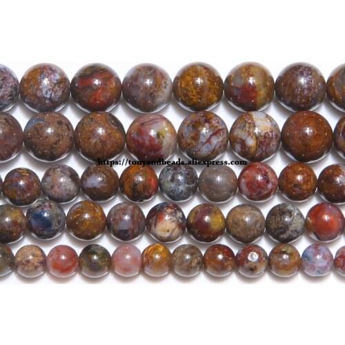 Genuine Pietersite Natural Stone Round Loose Beads 6 8 10 MM Pick Size for Jewelry Making
