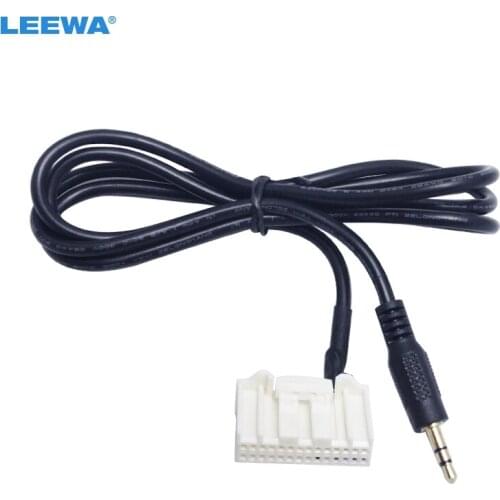 LEEWA Car 3.5mm Audio AUX 28PIN Wire Adapter Input Wire Cable For Toyota Camry/Corolla/Reiz/RAV4/Highlander #CA1740