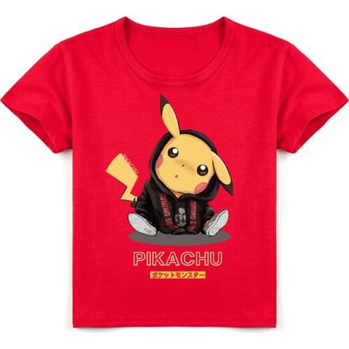 Pokemon Summer Short sleeve Kids Sport Pikachu T Shirt For Boy Print Casual T-Shirts For Girls Tops Girls T Shirt Kids Clothes