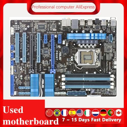 For ASUS P8H67 Computer Motherboard LGA 1155 DDR3 For Intel H67 P8H67 Desktop Mainboard SATA II PCI-E X16 Used