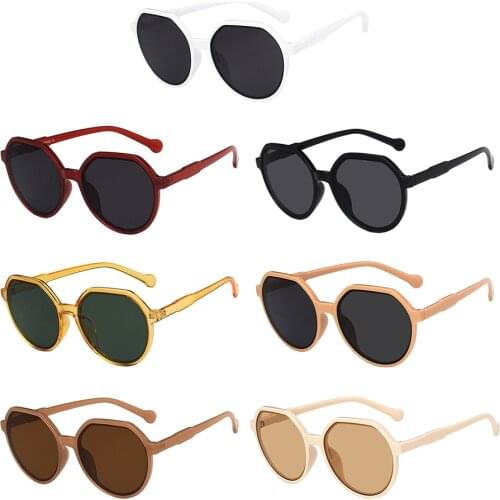 Fashion Cool Vintage Style Round Sunglasses Resin Lens Circle Goggles UV Protection Unisex Running Sports Accessories