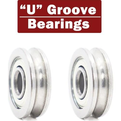 MR83ZZ Outer Ring With U groove Stainless Bearings 3*8*3 mm 2PCS Miniature MR 83 ZZ U Groove Wheel Bearings