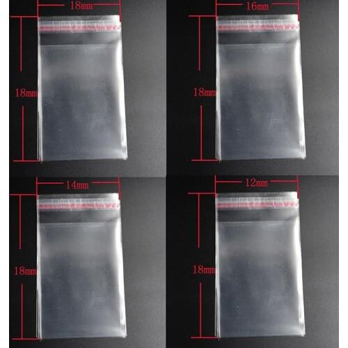 Wholesale 10x12mm 8x10mm Various Models Resealable Poly Bag Transparent Opp Plastic Bags Self Adhesive Seal Jewellery Making Bag