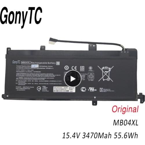 GONYTC MB04XL Genuine HSTNN-UB6X TPN-W119 Laptop Battery For HP Envy X360 Series 15-AQ103NO 15-AR000ND 15-AQ002NX 15.4V 55.67Wh