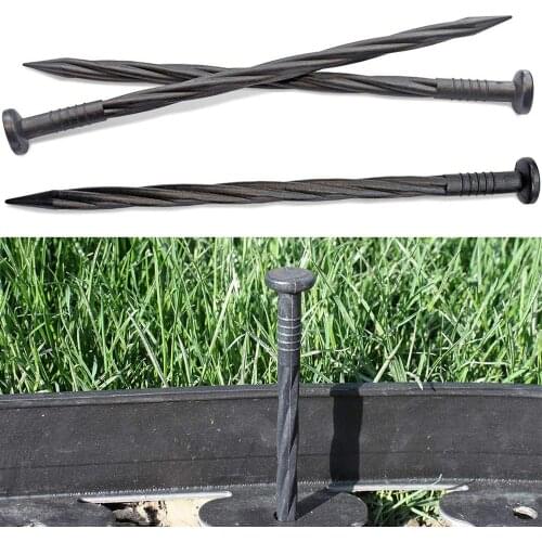 Plastic Edging Ground Nails Landscape Anchoring Spikes Weed Barrier Gardening Nail Plastic Pile Turf Spiral Stone Isolation Nail
