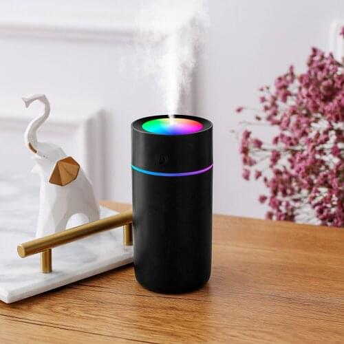 Portable Usb Mini Air Aromatherapy Diffuser Humidifier 320ml Quiet Aroma Mist Maker with Light Color Home Office car
